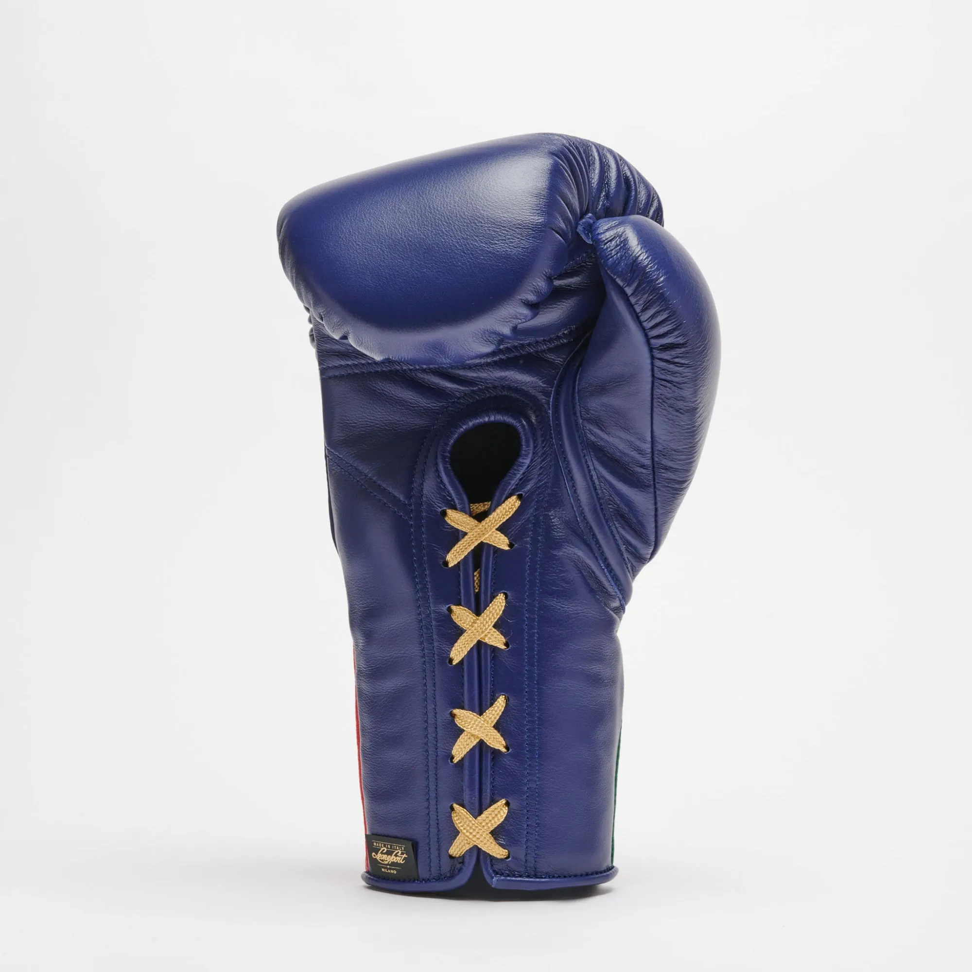 LEONE ORLANDO CLASSICO BOXING GLOVES LACES-BLUE