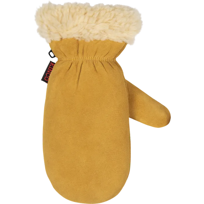 Lined Suede Deerskin Mitt - Golden - 1929PL
