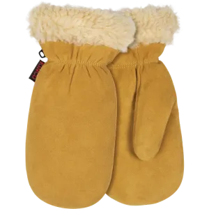 Lined Suede Deerskin Mitt - Golden - 1929PL