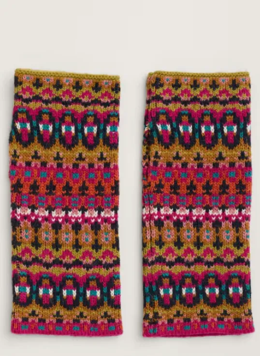 MALVE FINGERLESS MITTENS - MIDWINTER FIRE