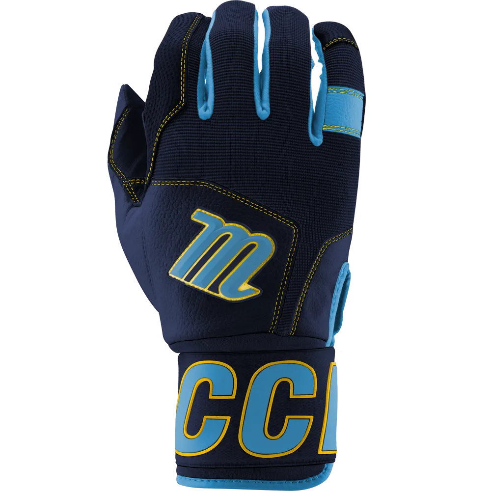 Marucci Blacksmith V2 Full Wrap Adult Batting Gloves: MBG2BKSMFW
