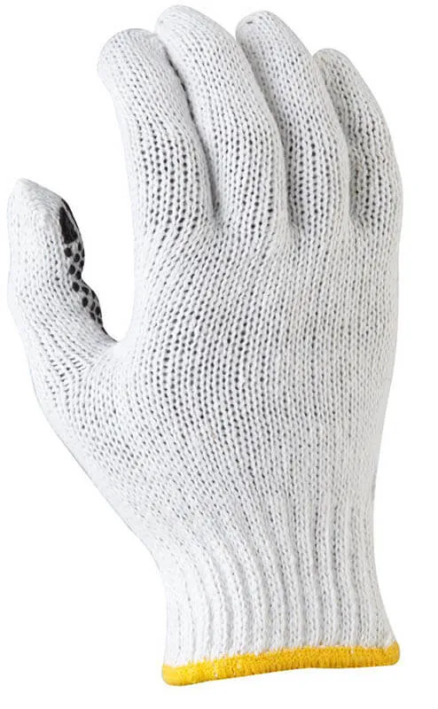 Maxisafe Bleached, Knitted Poly Cotton, Polka Dot Glove