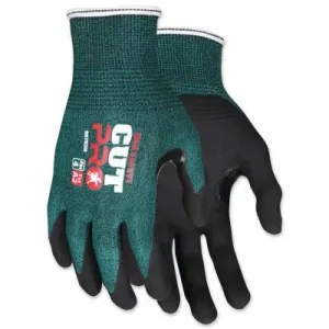 MCR Safety Cut Pro™ 96782 Hypermax™ A2/ABR 5 Coated Cut Resistant Glove, X-Small, Green/Black, 96782XS