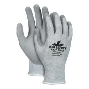 MCR Safety Cut Pro Gloves, Medium, Silver/Gray, 92743PUM