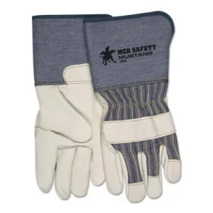 MCR Safety Grain Leather Palm Gloves, X-Large, Grain Cowhide, 1936XL