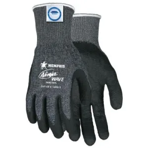 MCR Safety Ninja Wave Gloves, Large, Black and White Speckled/Black/White, N96780L