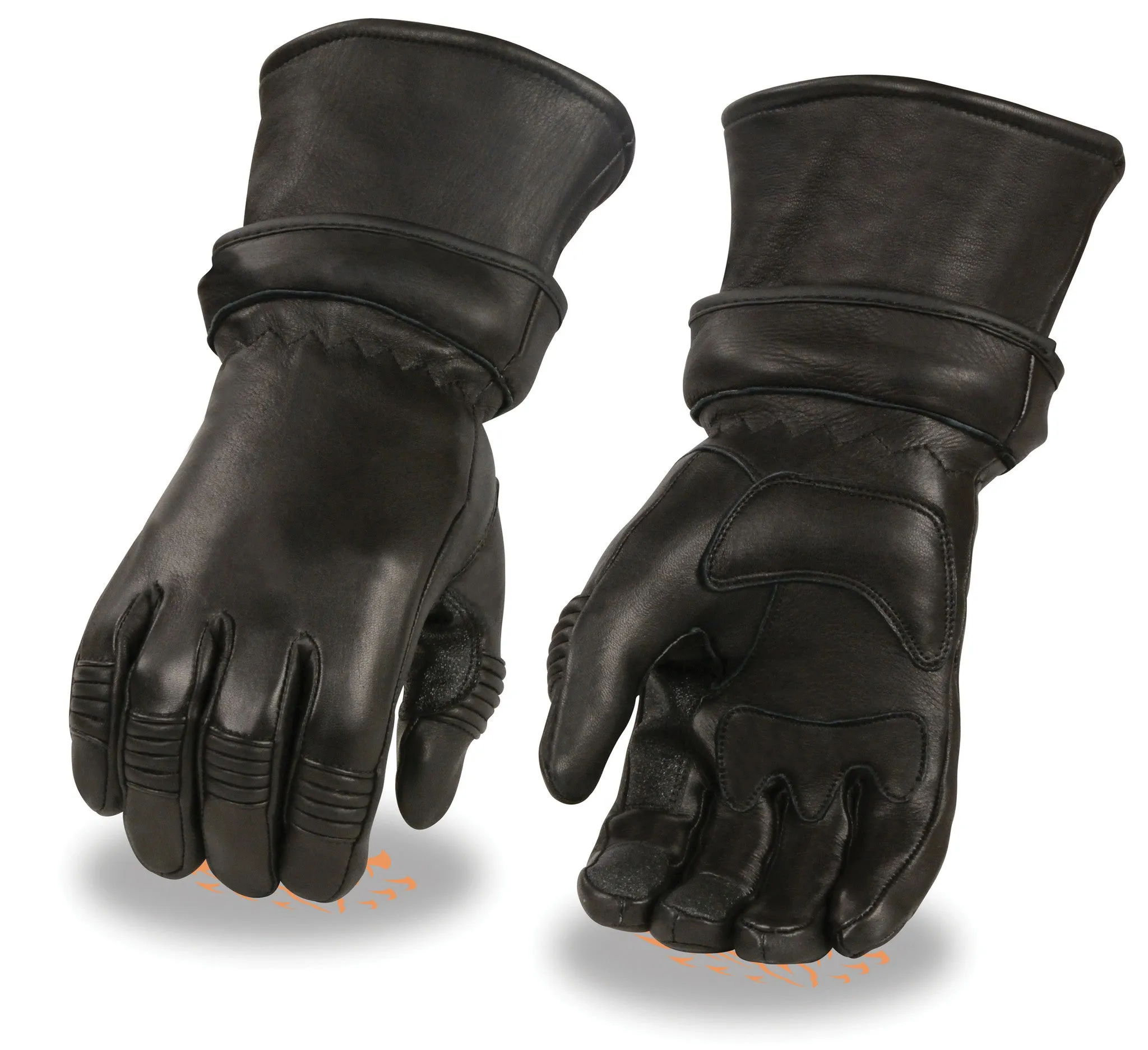Men's American Deer skin Thermal Lined Guantlet with zip off cuff guantlet gloves