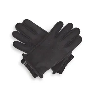 Men's Flannel Gloves with Sweater Cuff Detail