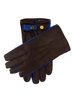 Men's Heritage Three-Point Cashmere-Lined Leather Gloves