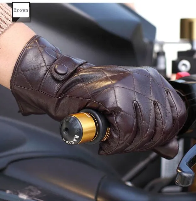 Men's leather Gloves with Cashmere Lining