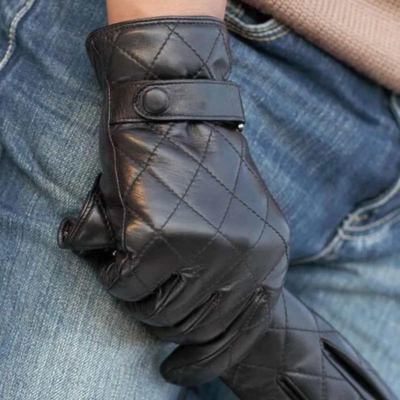 Men's leather Gloves with Cashmere Lining