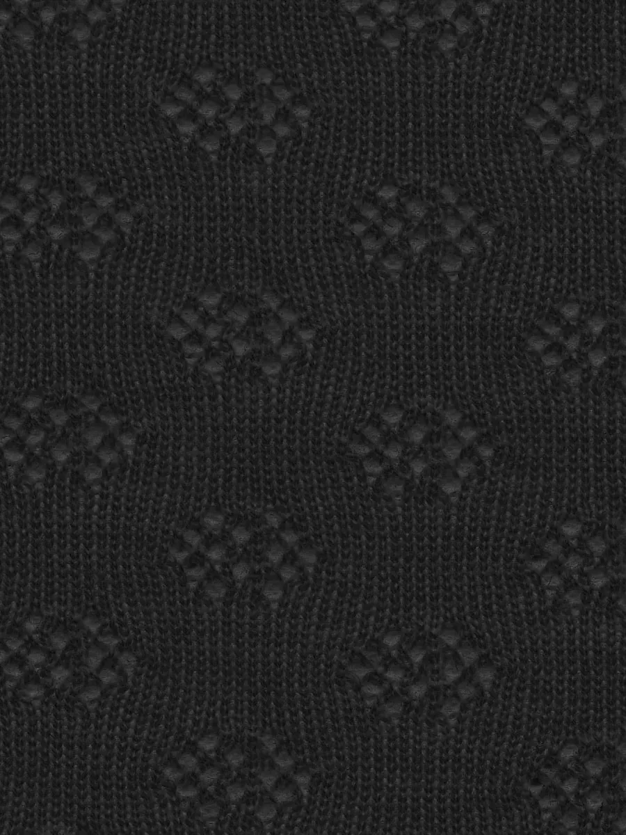 Merino Mitten Black Double Arrow Knit