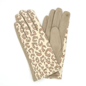 MG0064 LUREX LEOPARD PATTERN SMART GLOVES