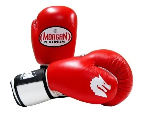 Morgan Platinum Leather Sparring Boxing Gloves