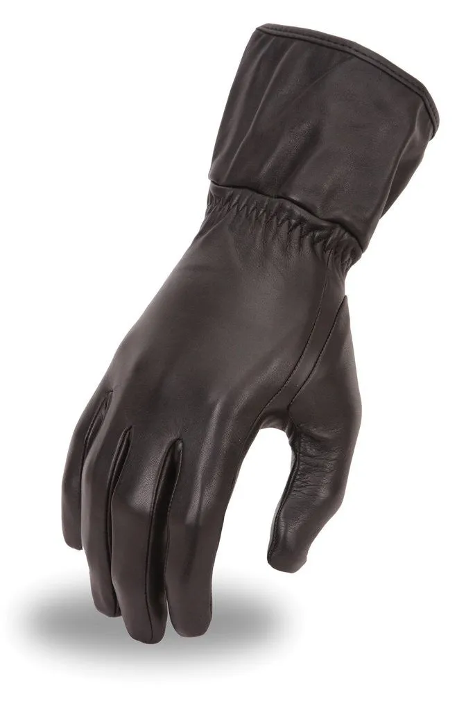 Motorcycle Women's Long Guantlet Lined leather gloves buttersoft