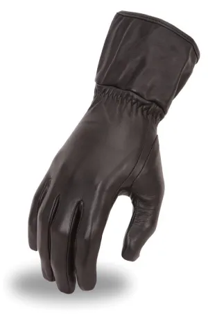 Motorcycle Women's Long Guantlet Lined leather gloves buttersoft
