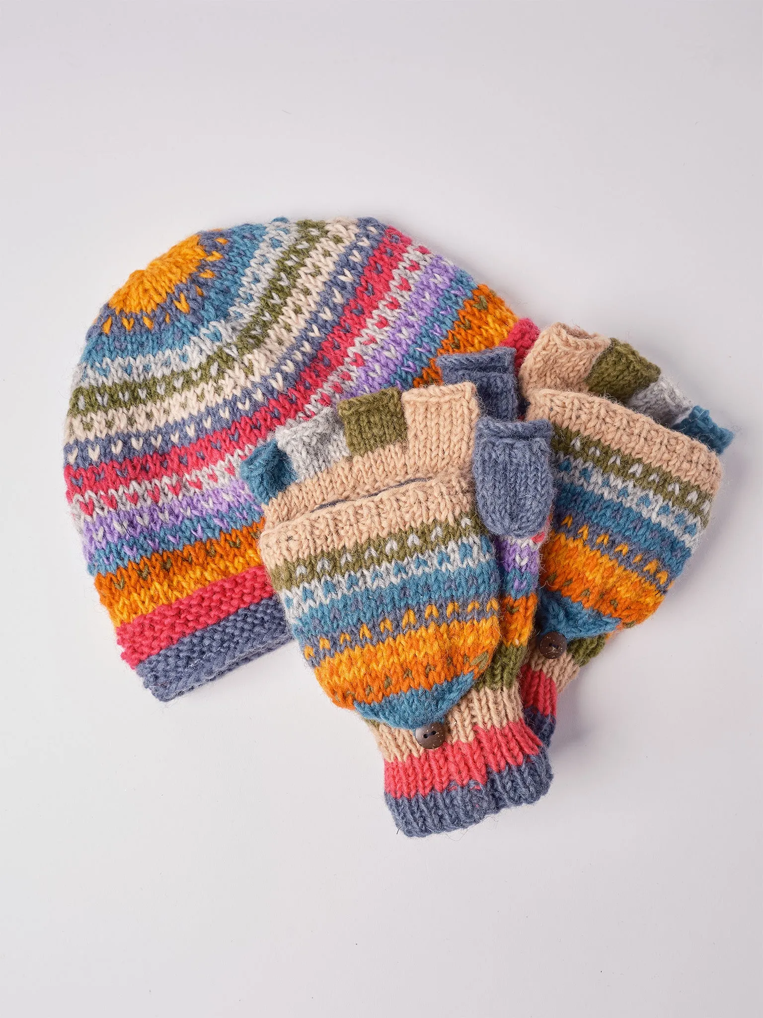 Multi colored Knit Glitten.