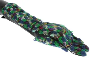 Multicolor Leather Long Gloves