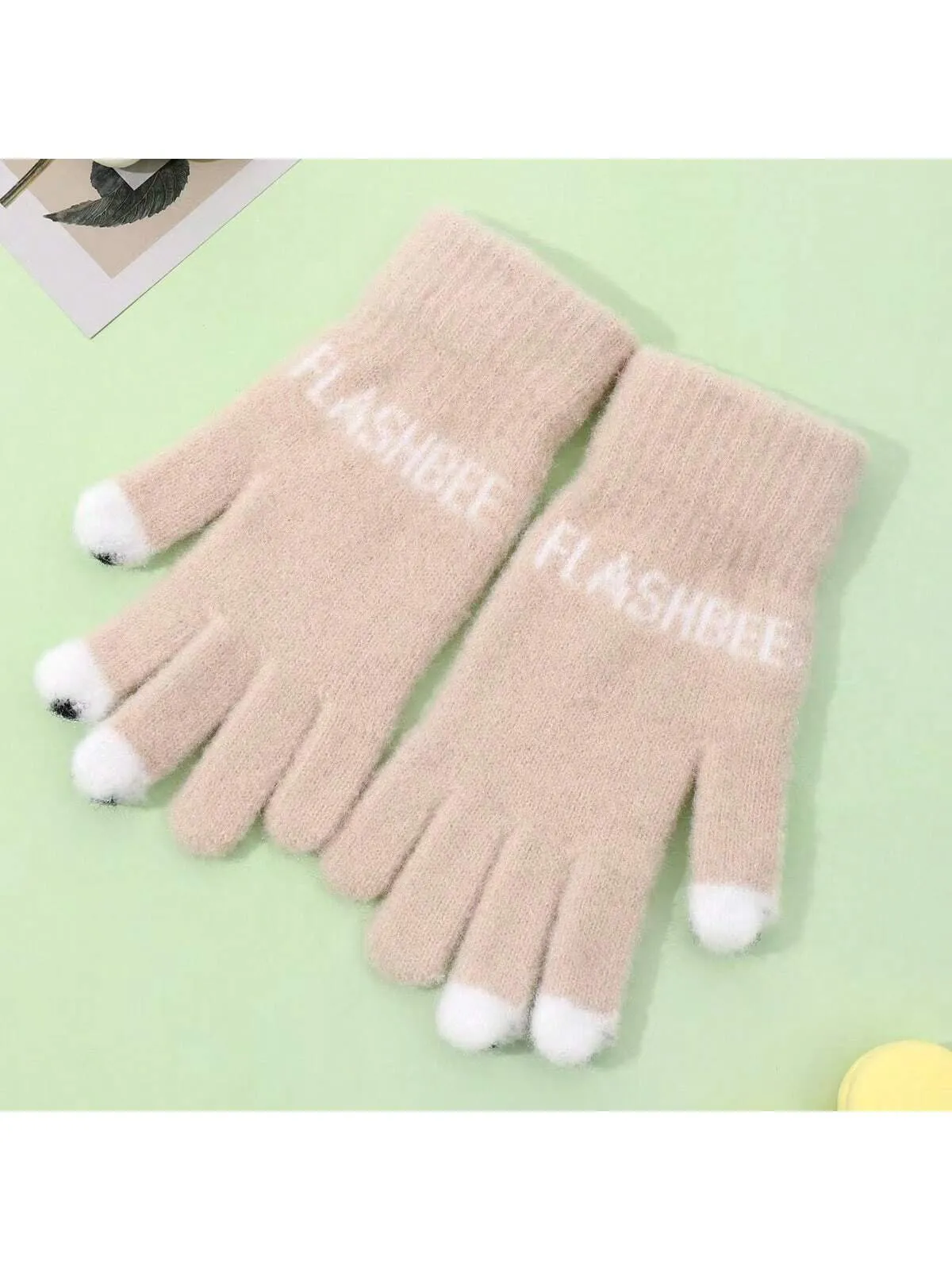 New Ladies Touchscreen Gloves, Cute Knitted, Keep Warm For Writing & Using Phone, Cartoon Style Versatile Autumn Winter Halloween