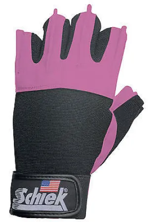 NEW Schiek Weight Lifting 520P Womens Pink Cross Training Gloves Velcro Wrist