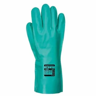 Nitrosafe Chemical Resistant Nitrile Gauntlet Flock Lined (Pack of 12 prs) - A810