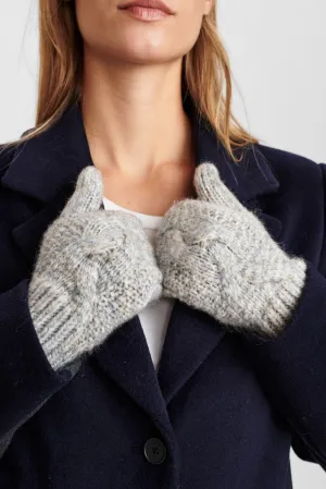 NUWINNIE KNITTED GLOVES - Light grey mel