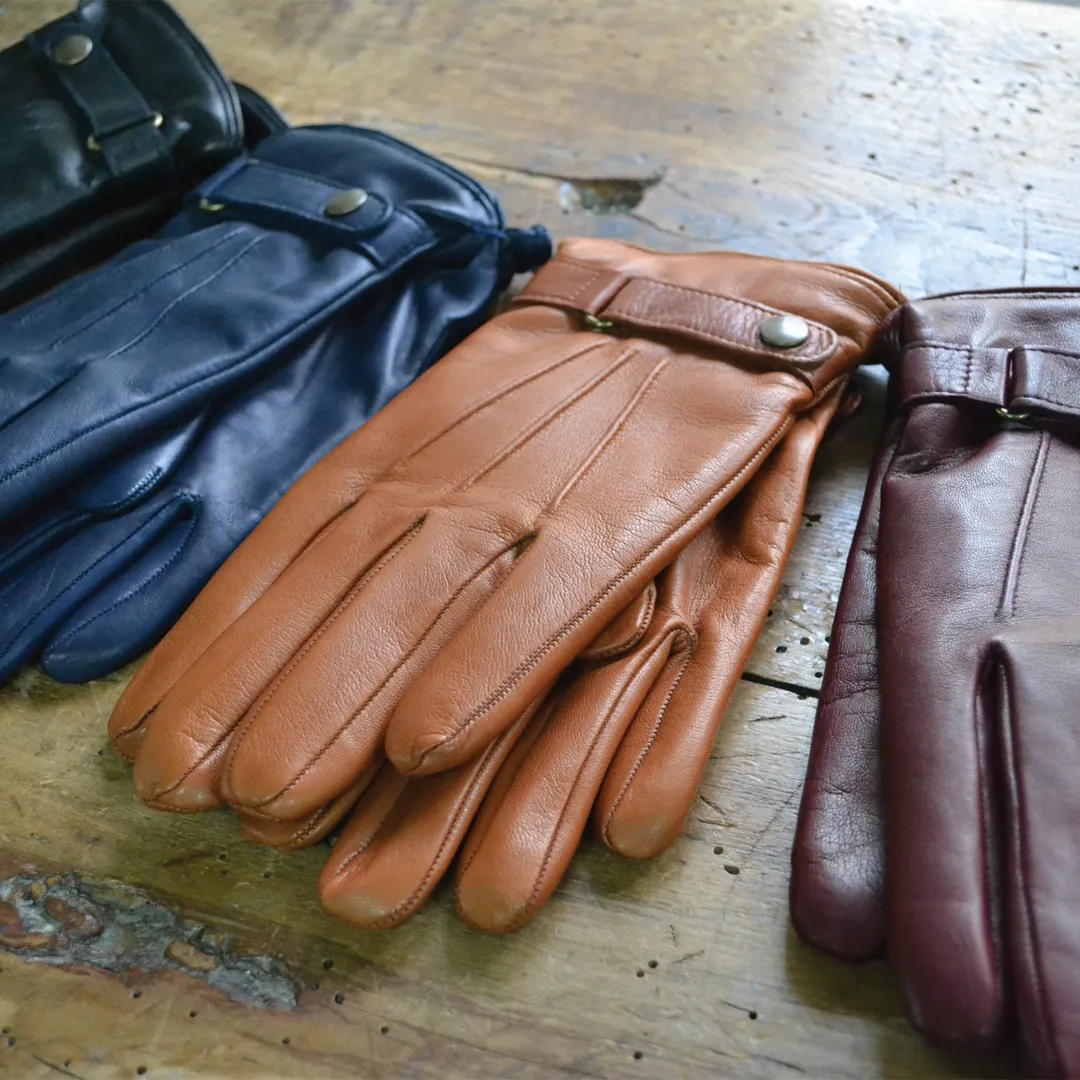 OMEGA X Sartoria Napoletana Smooth Cashmere & Lambskin Dark Green Gloves