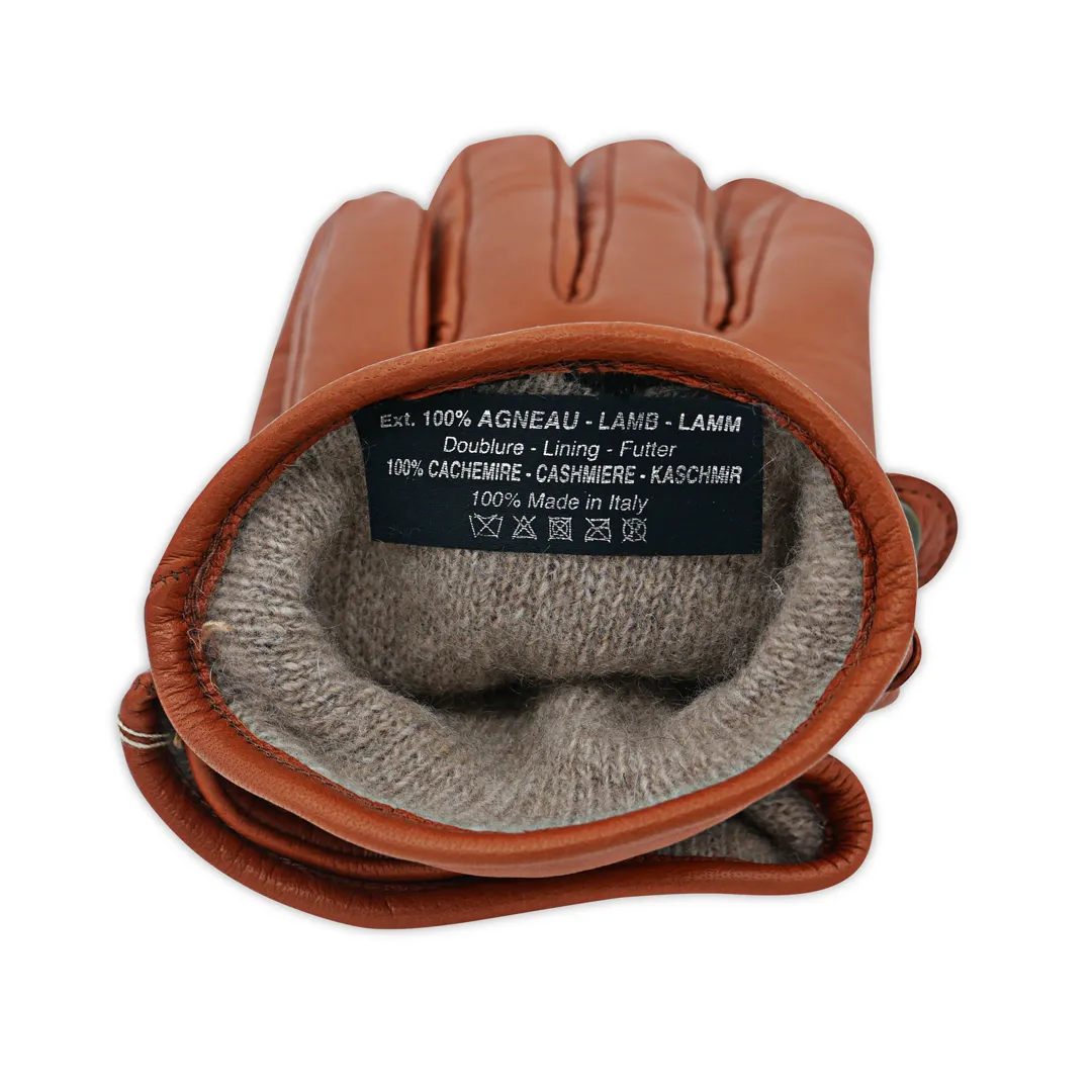 OMEGA X Sartoria Napoletana Smooth Cashmere & Lambskin Dark Green Gloves