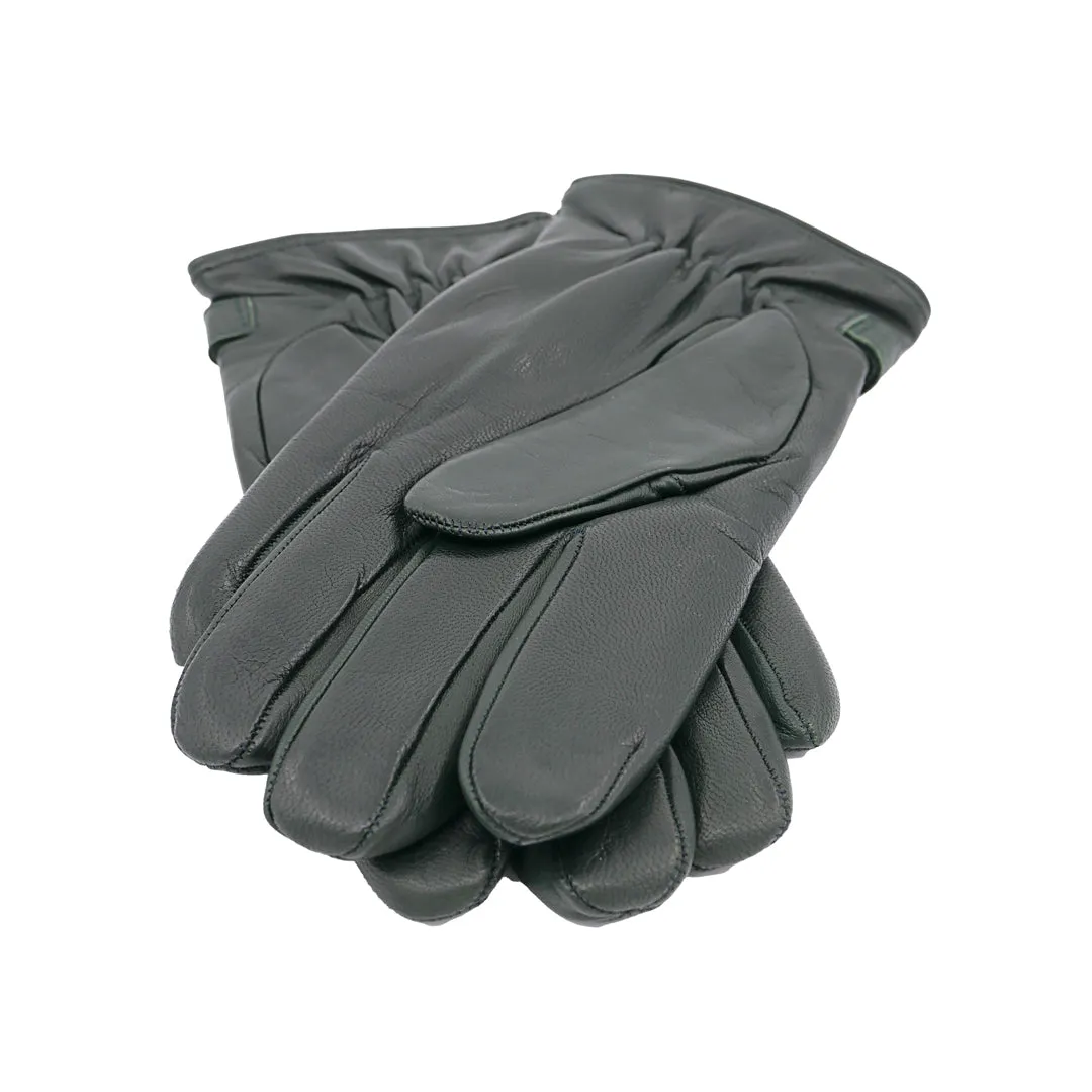 OMEGA X Sartoria Napoletana Smooth Cashmere & Lambskin Dark Green Gloves