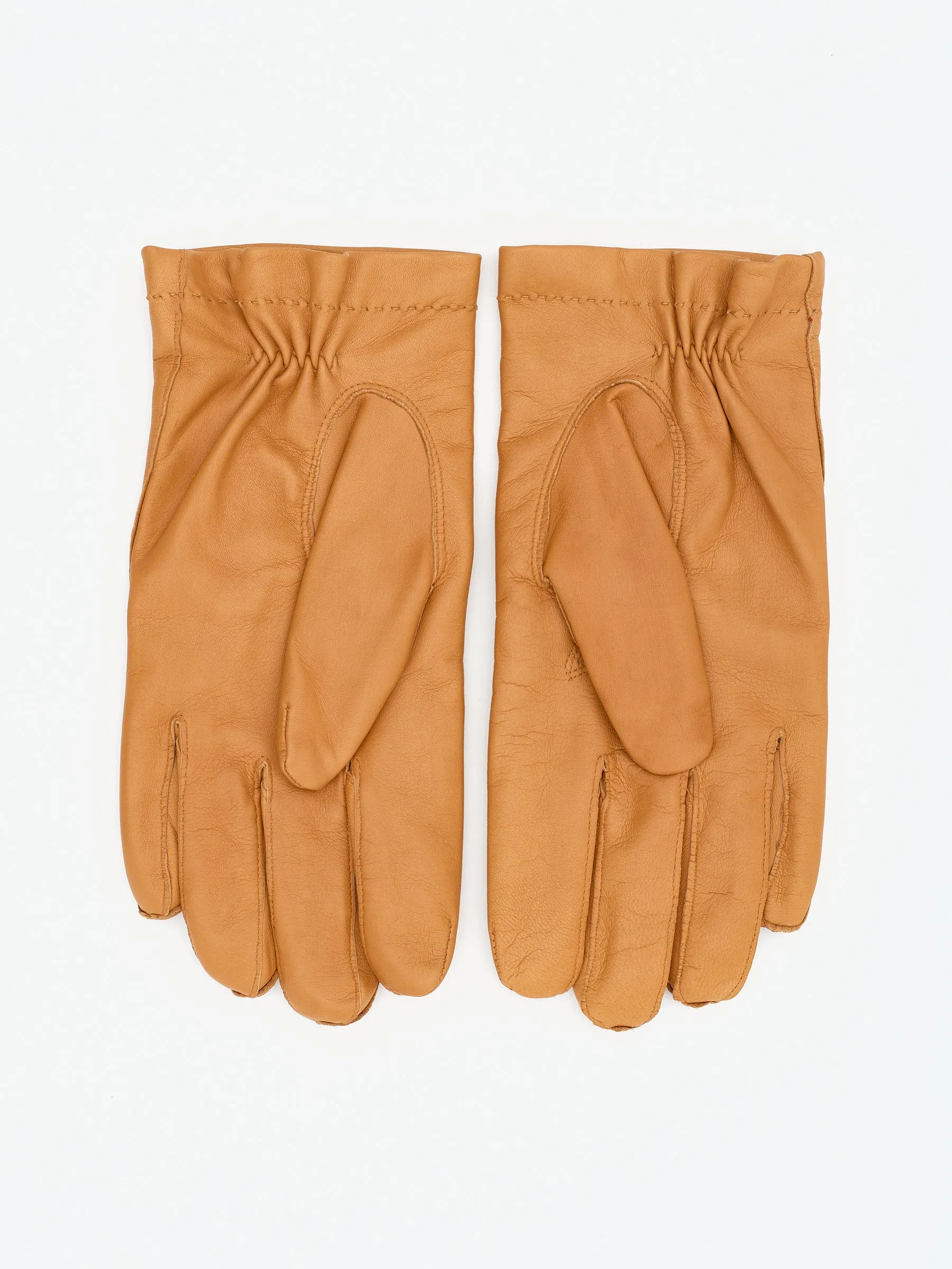 OMEGA X Sartoria Napoletana Smooth Cashmere & Lambskin Ocra Gloves