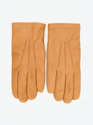 OMEGA X Sartoria Napoletana Smooth Cashmere & Lambskin Ocra Gloves