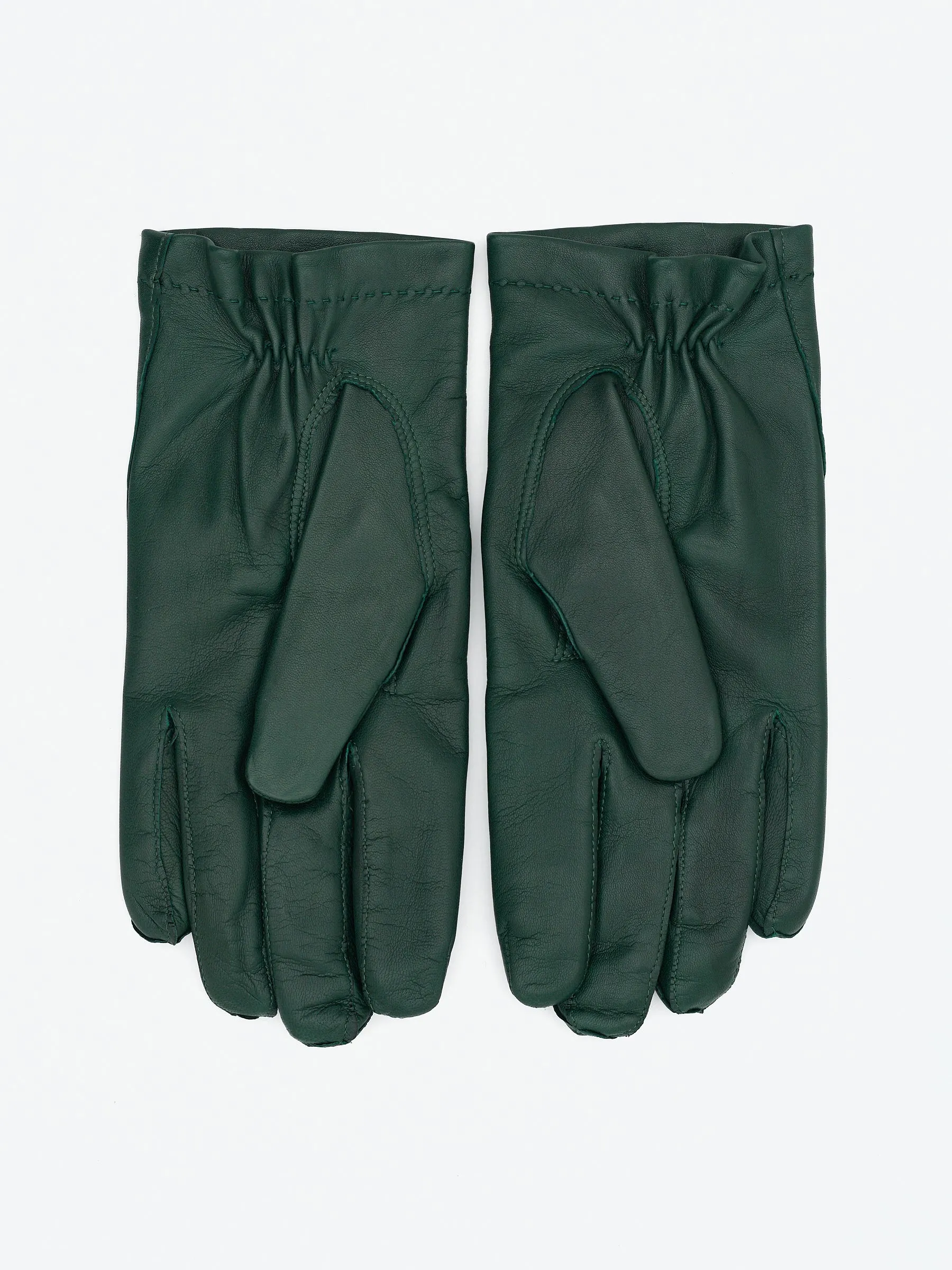 OMEGA X Sartoria Napoletana Smooth Cashmere & Lambskin Verde Sapin Gloves