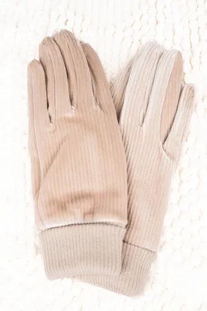 One Pair The Magic Touch Tech Gloves, Beige
