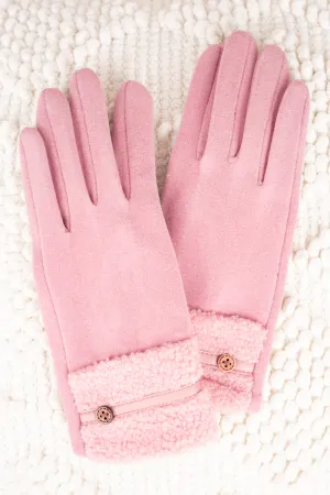 One Pair The Raquel Smart Touch Gloves, Pink