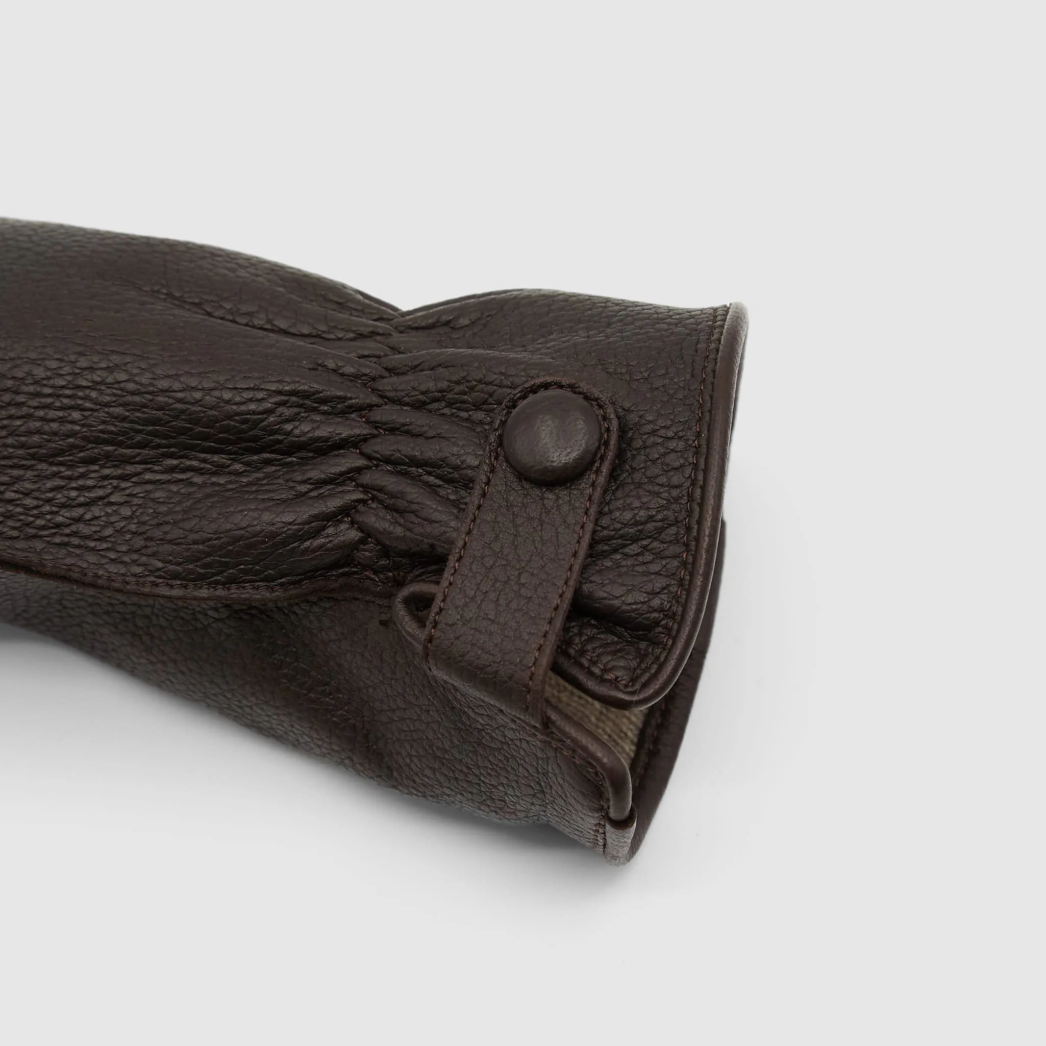 Orciani Deerskin Leather Cashmere Wool Blend Lined Gloves