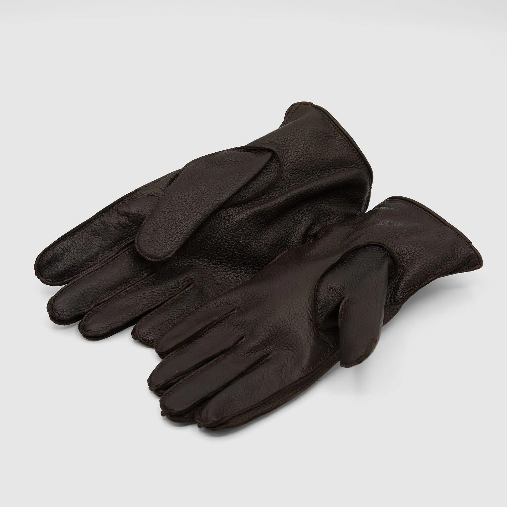 Orciani Deerskin Leather Cashmere Wool Blend Lined Gloves