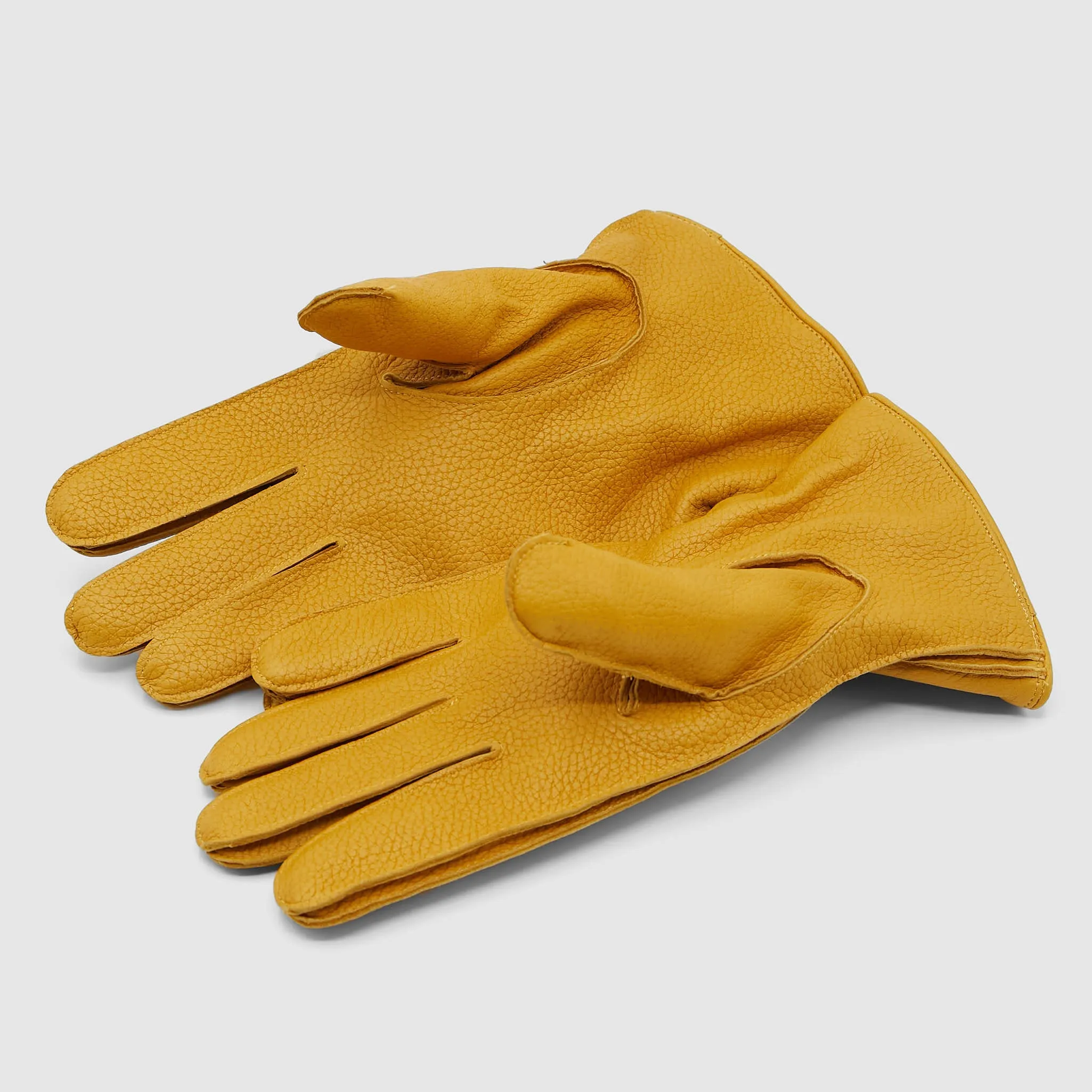 Orciani Deerskin Leather Cashmere Wool Blend Lined Gloves