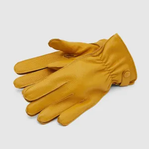 Orciani Deerskin Leather Cashmere Wool Blend Lined Gloves