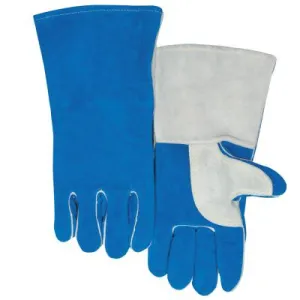 ORS Nasco Quality Welding Gloves, Split Cowhide, Large, Blue, 700GC-L