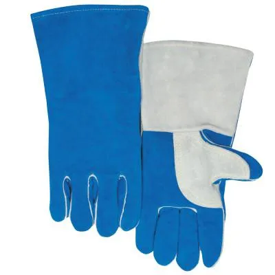 ORS Nasco Quality Welding Gloves, Split Cowhide, Large, Blue, 700GC-L
