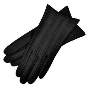 Pavia Women's black leather gloves
