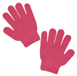 Perfect Little Thing Girls Knitted Gloves - Hot Pink