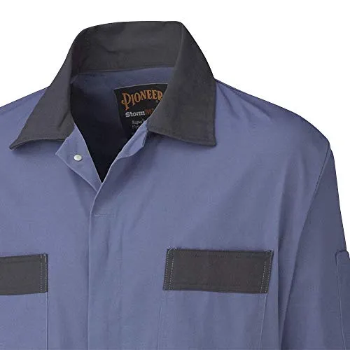 Pioneer Heavy-Duty Shop & Garage Work Coverall With Action Back & Elastic Waist, 7 Storage Pockets, 100% Cotton