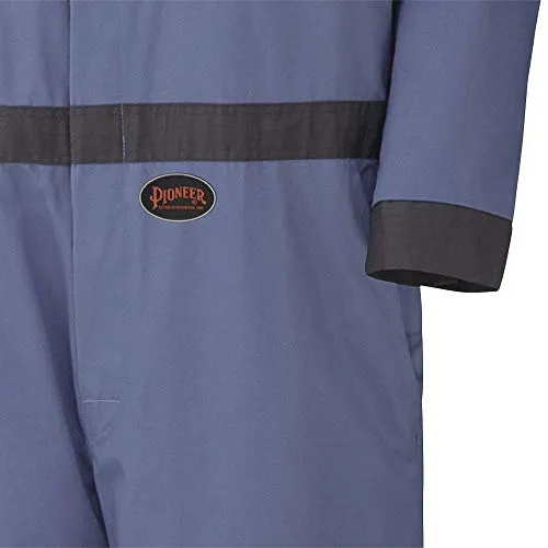Pioneer Heavy-Duty Shop & Garage Work Coverall With Action Back & Elastic Waist, 7 Storage Pockets, 100% Cotton