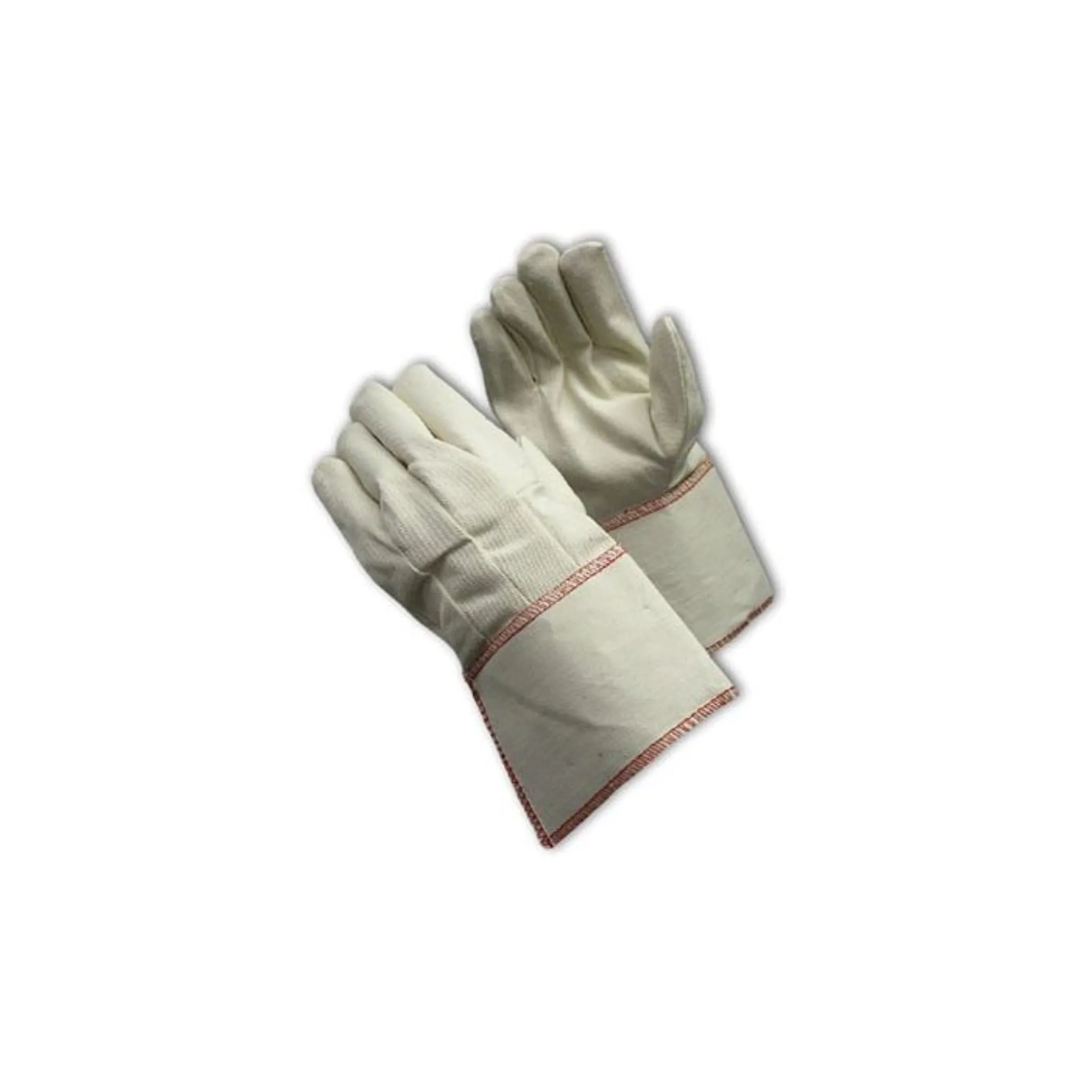 PIP 90-910GA Men's Single Palm Plasticized Gauntlet Cuff Glove, Natural, Pair of 12