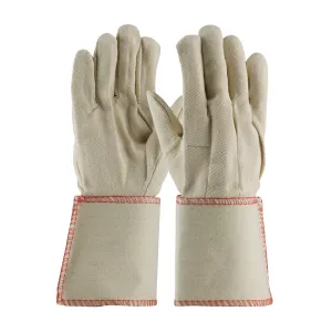 PIP 90-910GA Men's Single Palm Plasticized Gauntlet Cuff Glove, Natural, Pair of 12