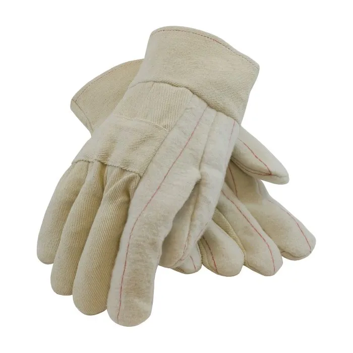PIP 94-928 Premium Grade Hot Mill Three-Layered Burlap Lined Glove - 28 Oz, Mens, Natural, Pair of 12