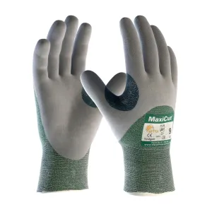 PIP ATG MaxiCut 18-575-XS Seamless Knit Engineered Yarn Glove with Nitrile Microfoam Grip, Green, X-Small, Pair of 12