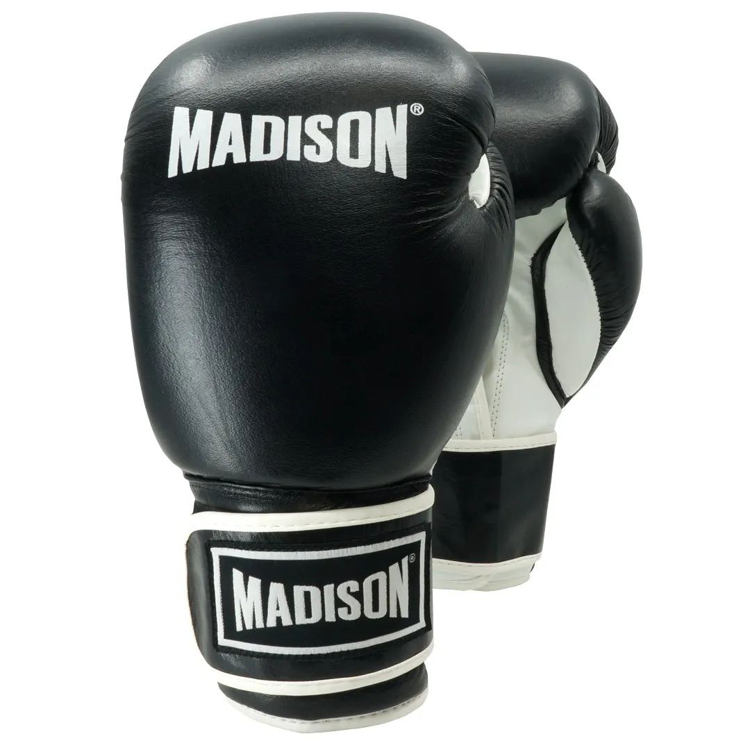 Platinum Velcro Boxing Gloves - Black/White
