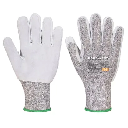 Portwest Cut Resistant Cut Level F Leather Palm Glove -A674